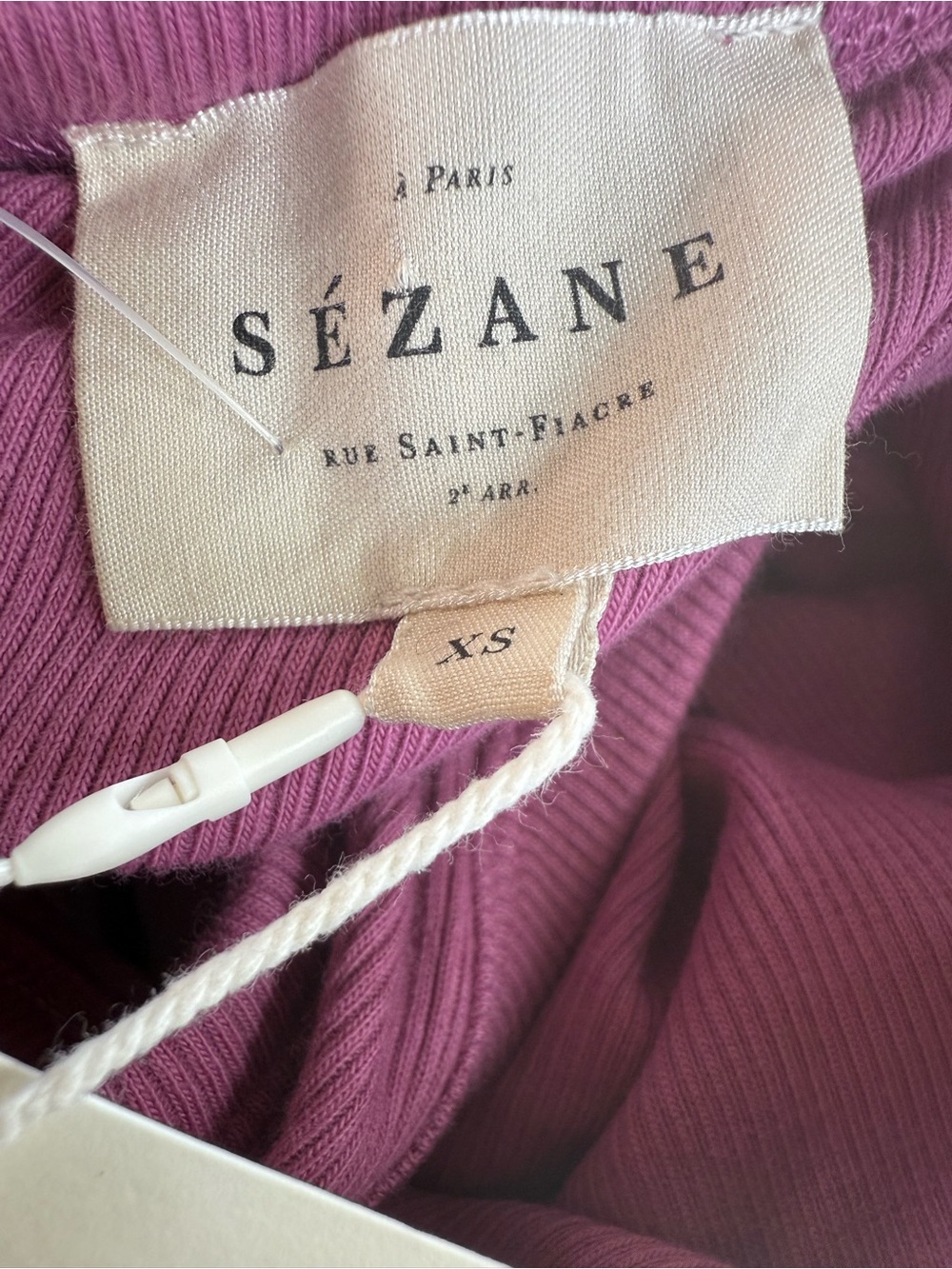 Sezane Elona Midi Dress in Magenta Organic Cotton Sz XS - Picture 7 of 11